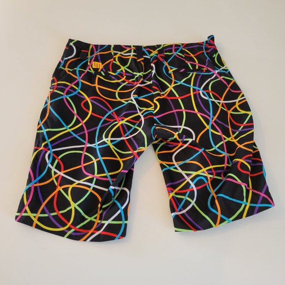 Loudmouth Golf Shorts Bermuda Womens Size 10 Colorful Squiggle Pattern Abstract - Picture 2 of 11